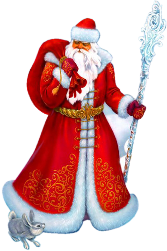 Transparent Ded Moroz Snegurochka Ziuzia Santa Claus Christmas Ornament for Christmas