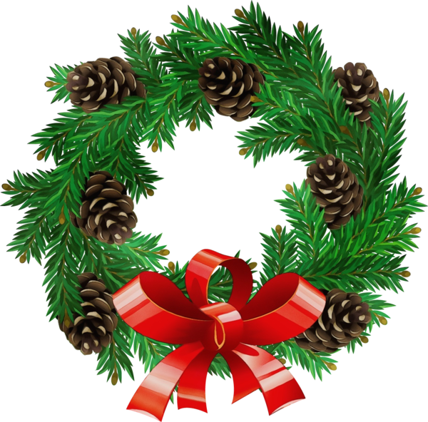 Transparent Christmas Decoration Oregon Pine Wreath for Christmas