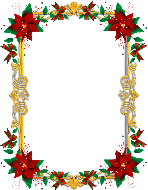 Transparent Borders And Frames Poinsettia Picture Frames Picture Frame Christmas Decoration for Christmas