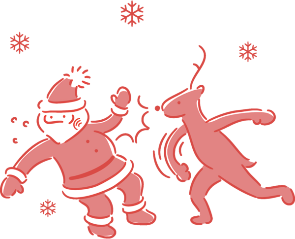 Transparent Cartoon Christmas Sticker for Christmas