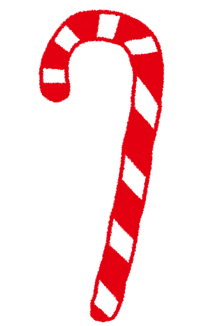 Transparent Candy Cane Lollipop Walking Stick Red Line for Christmas