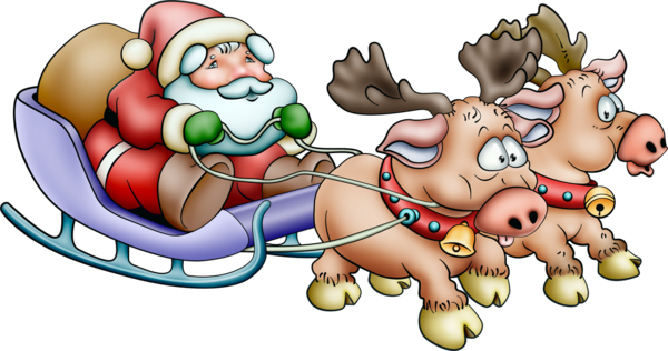 Transparent Santa Claus Rudolph Reindeer Tree Christmas Ornament for Christmas