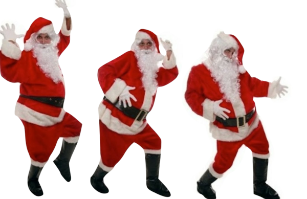 Transparent Party Christmas Santa Claus Costume for Christmas