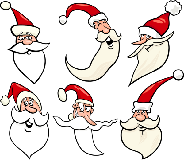 Transparent Santa Claus Cartoon Drawing Area Line for Christmas