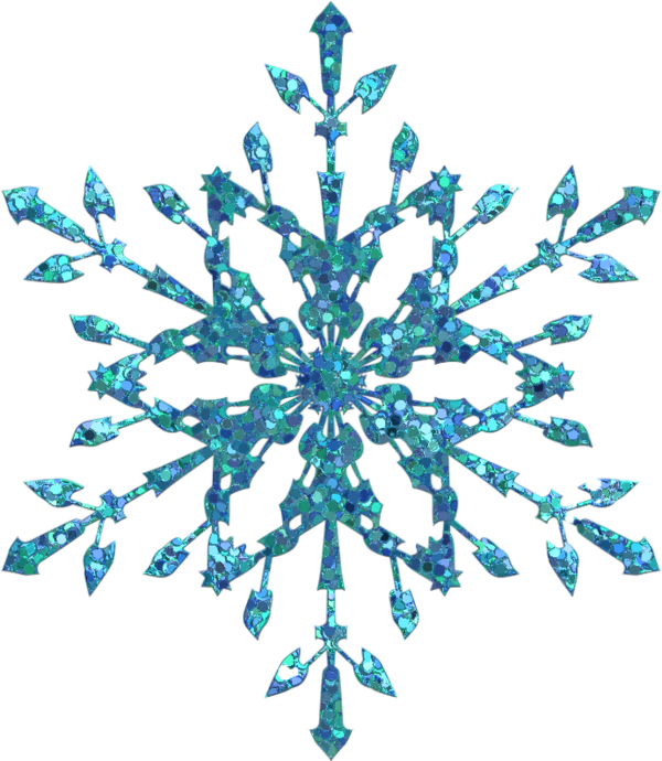 Transparent Light Snowflake Purple Christmas Ornament Symmetry for Christmas