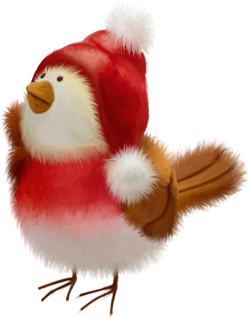 Transparent Bird Christmas Gimp Stuffed Toy for Christmas