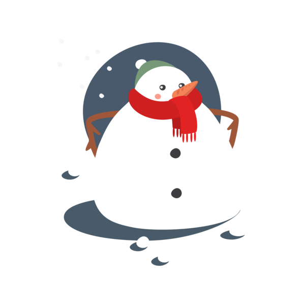Transparent Snowman Winter Melting Flightless Bird for Christmas