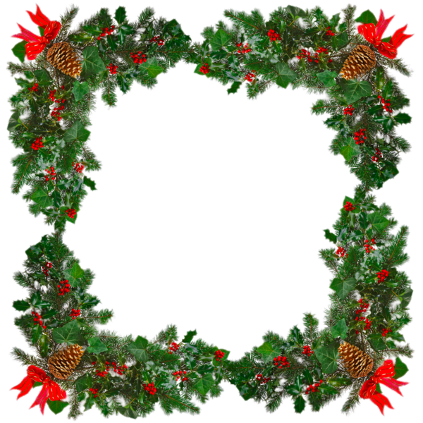 Transparent Christmas Wreath Garland Evergreen Pine Family for Christmas