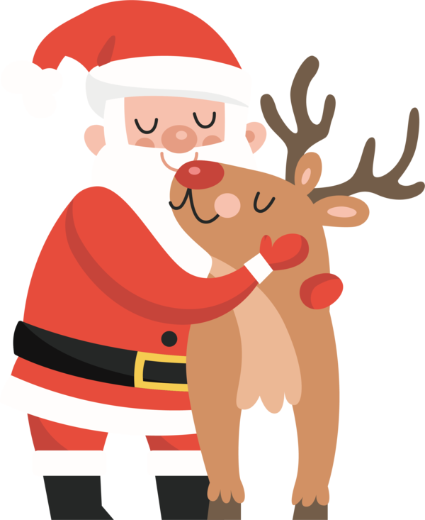 Transparent Santa Claus Christmas Day Santa Clauss Reindeer Deer for Christmas