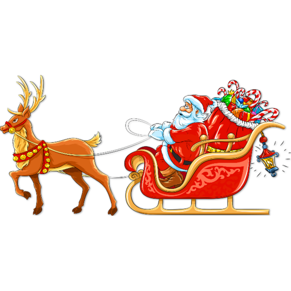 Transparent Santa Claus Sled Santa Claus S Reindeer Christmas Ornament Deer for Christmas