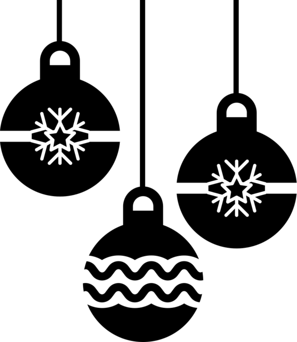 Transparent Christmas Ornament Christmas Tree Christmas Day Black Black And White for Christmas
