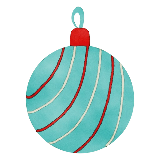 Transparent Christmas Ornament Turquoise Holiday Ornament for Christmas