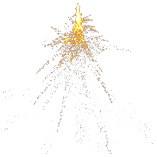 Transparent Light Flame Adobe Fireworks Pine Family Christmas Ornament for Christmas