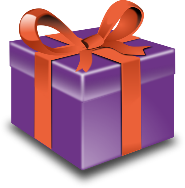 Transparent Gift Christmas Gift Ribbon Purple Box for Christmas