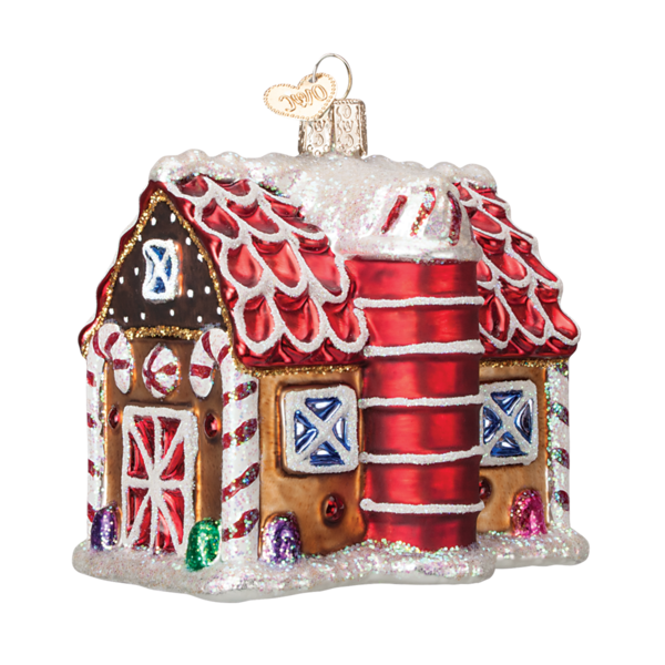 Transparent Candy Cane Gingerbread House Christmas Ornament Christmas Decoration for Christmas