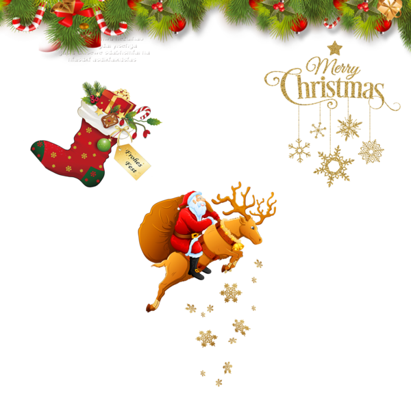 Transparent Mrs Claus Santa Claus Reindeer Christmas Ornament Font for Christmas