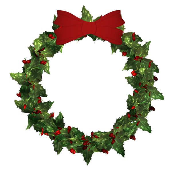 Transparent Christmas Wreath Paper Evergreen Pine Family for Christmas