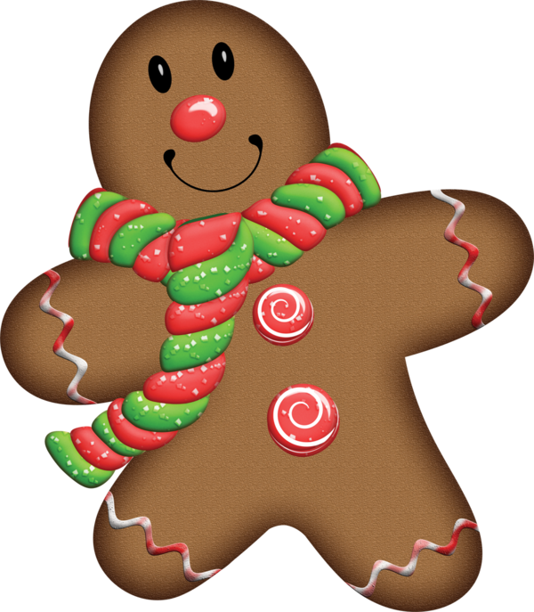 Transparent Christmas Ornament Gingerbread Lebkuchen for Christmas