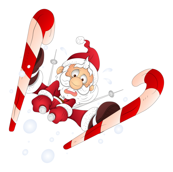 Transparent Santa Claus Skiing Cartoon Christmas Ornament Christmas Decoration for Christmas