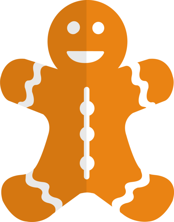 Transparent Icing Gingerbread Man Gingerbread House Food Orange for Christmas