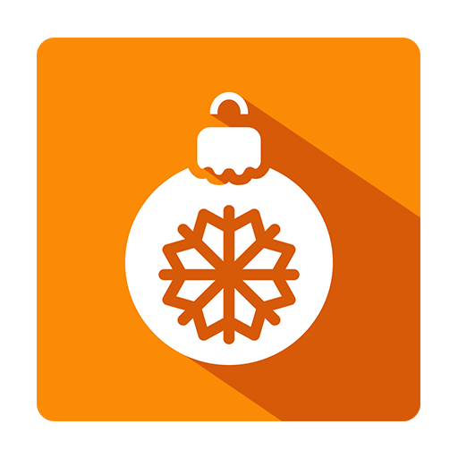 Transparent Christmas Bombka Christmas Ornament Symbol Orange for Christmas
