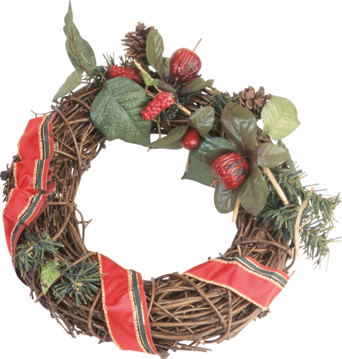 Transparent Wreath Advent Wreath Christmas Evergreen Christmas Ornament for Christmas