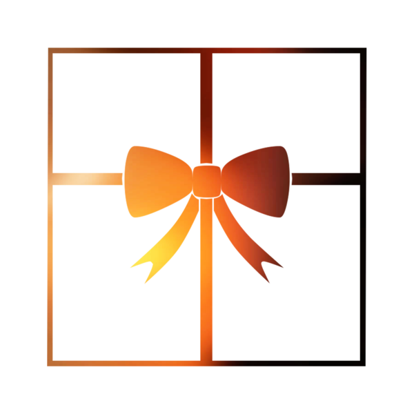 Transparent Clip Artholidays Christmas Day Gift Orange Line for Christmas