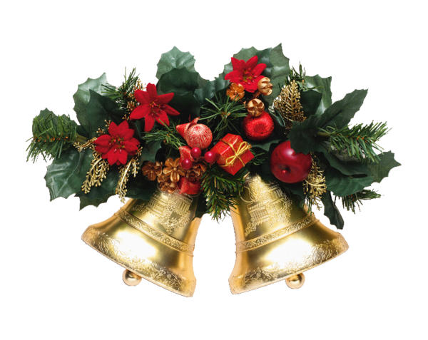 Transparent Christmas Bell Jingle Bell Christmas Ornament Flower for Christmas