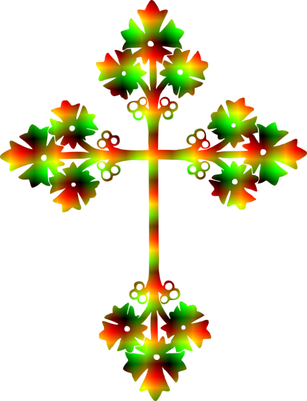 Transparent Christian Clip Art Christian Cross Drawing Leaf Christmas Decoration for Christmas