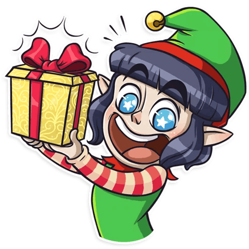 Transparent Christmas Cartoon Character Food Clown for Christmas