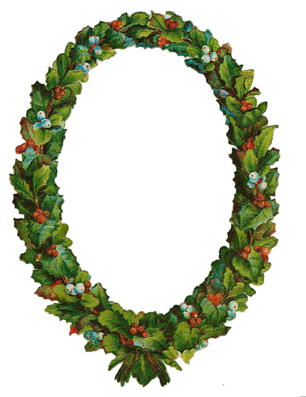 Transparent Wreath Christmas Christmas Card Leaf for Christmas