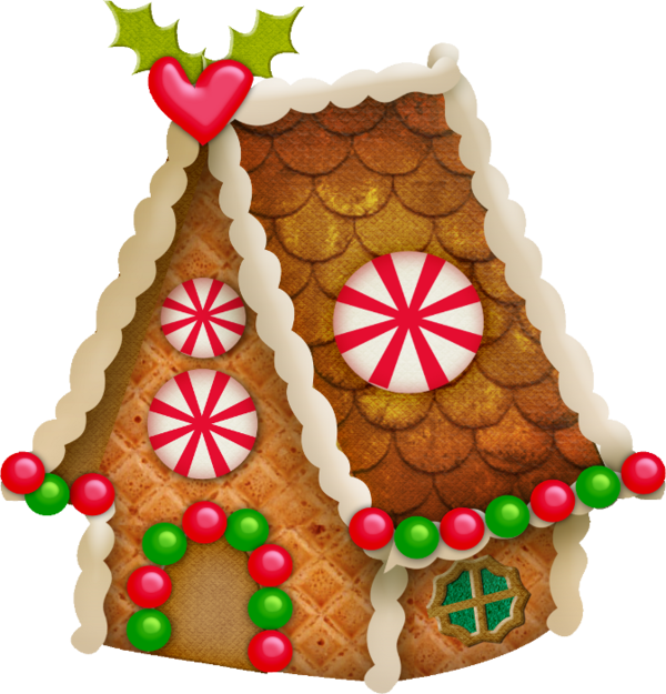 Transparent Gingerbread House for Christmas