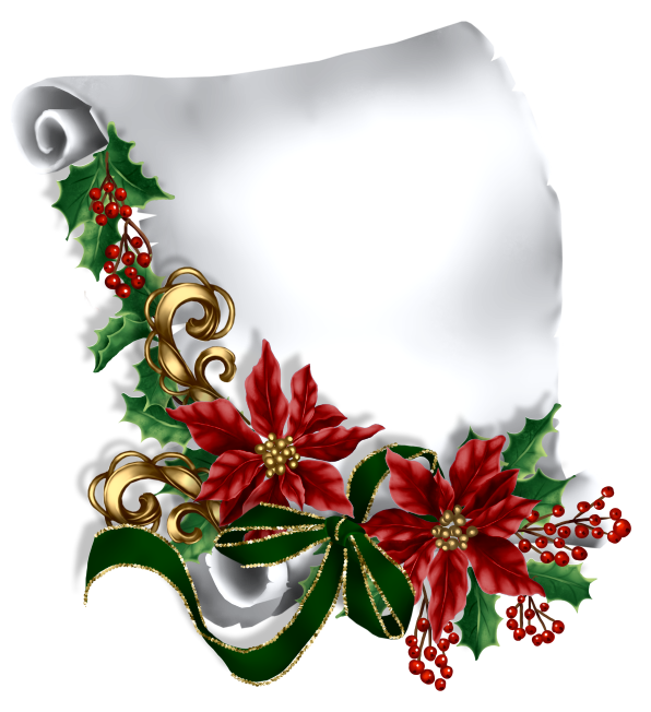 Transparent Christmas Blog Page Layout Flower Christmas Ornament for Christmas