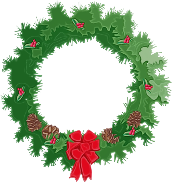 Transparent Wreath Holly Christmas Decoration for Christmas