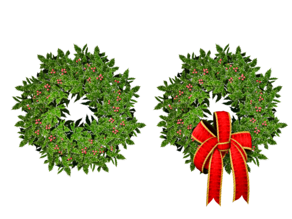 Transparent Wreath Christmas Laurel Wreath Tree Flower for Christmas