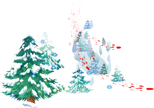 Transparent Snow Winter Web Banner Fir Pine Family for Christmas