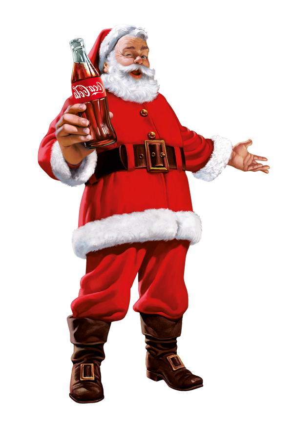 Transparent Santa Claus Cocacola Cola Costume for Christmas