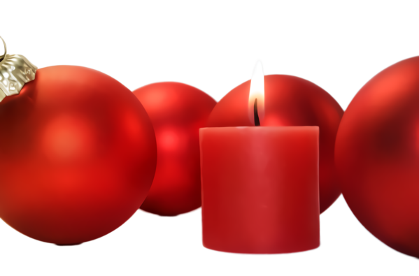 Transparent Candle Red Lighting for Christmas