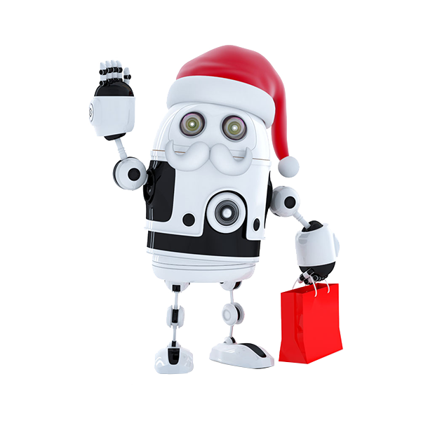 Transparent Santa Claus Robot Android Christmas Ornament for Christmas