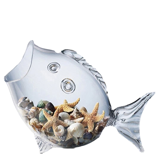 Transparent Goldfish Aquarium Fish Seashell for Christmas