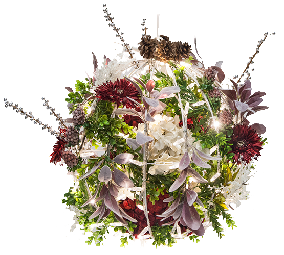 Transparent Floral Design Flower Flower Bouquet Plant for Christmas