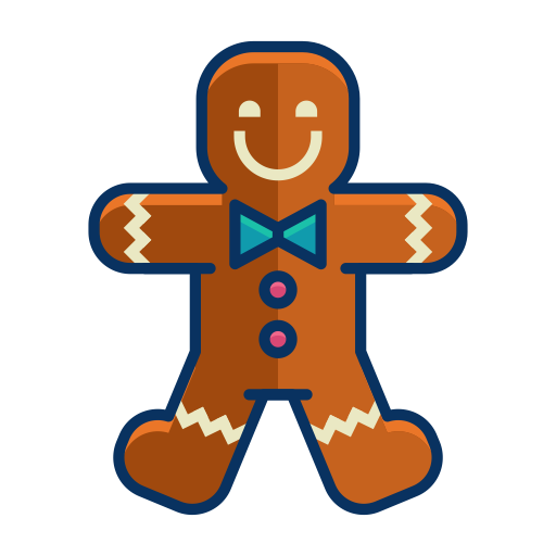 Transparent Ginger Snap Gingerbread Gingerbread Man Line Symbol for Christmas