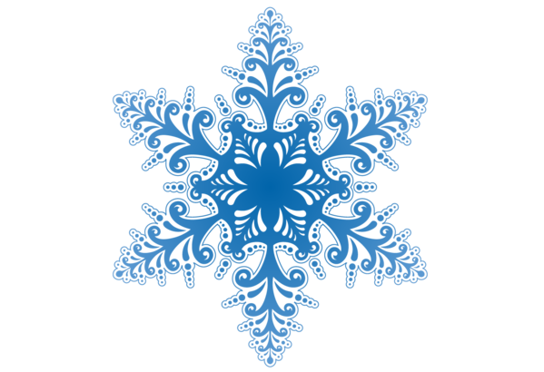 Transparent Snowflake Snow Drawing Blue Symmetry for Christmas