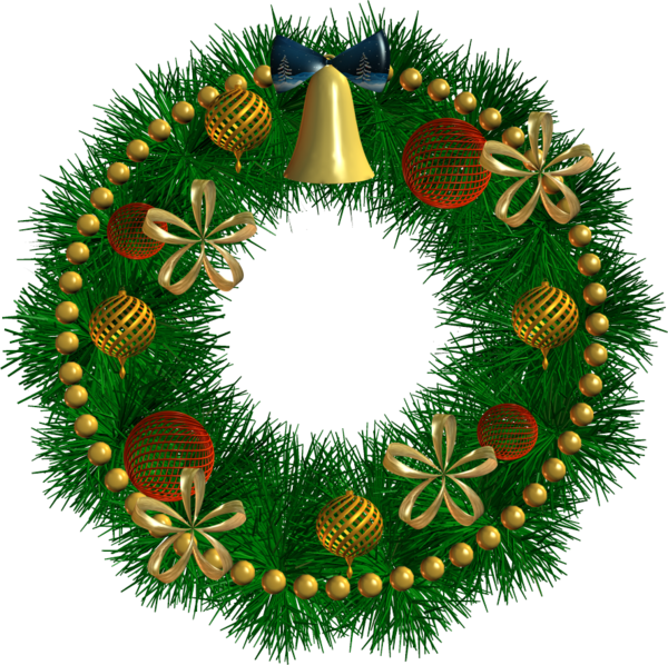 Transparent Christmas Ornament Wreath Ded Moroz Fir Pine Family for Christmas