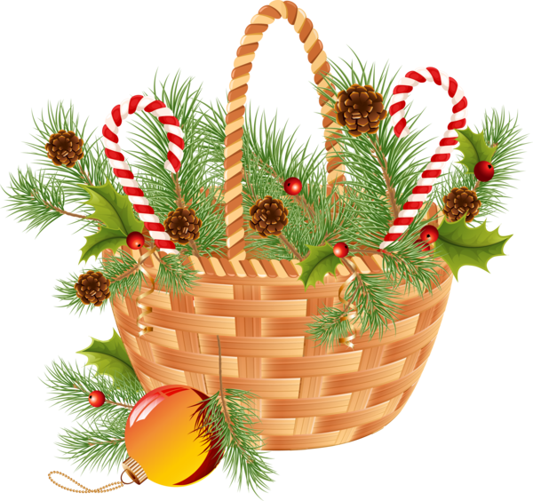 Transparent Basket Mustard Lady Christmas Day Christmas Ornament Flowerpot for Christmas