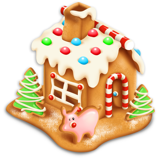 Transparent Hay Day Clash Royale Gingerbread House Christmas Ornament Baking for Christmas