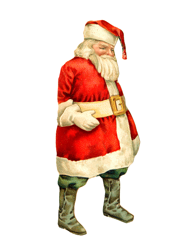 Transparent Santa Claus Christmas Ornament Ceramic Costume for Christmas