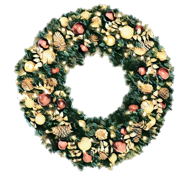 Transparent Wreath Christmas Ornament Pine Christmas Decoration for Christmas