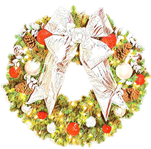 Transparent Floral Design Dish Christmas Ornament Wreath Christmas Decoration for Christmas