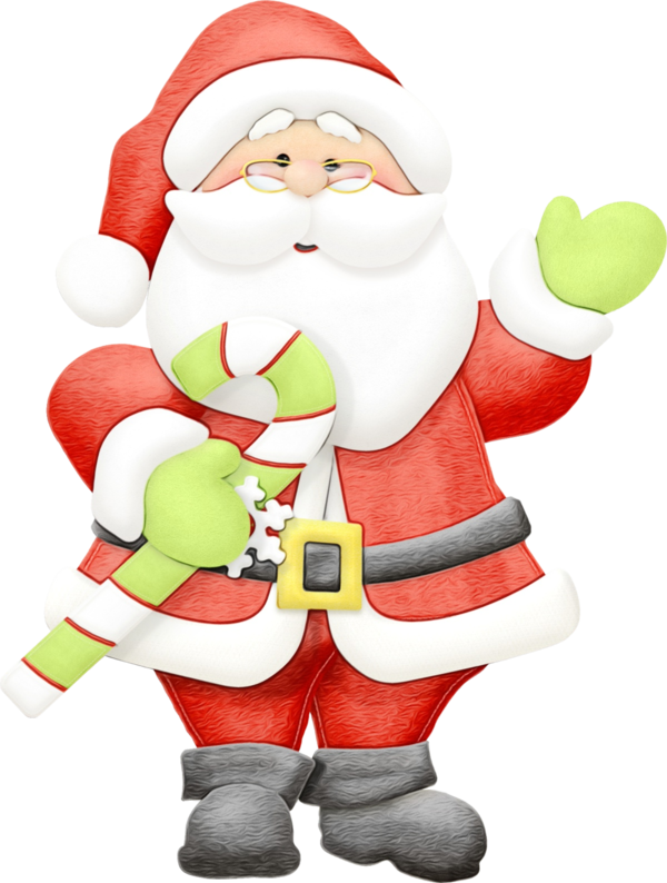 Transparent Santa Claus Christmas Ornament North Pole Cartoon for Christmas